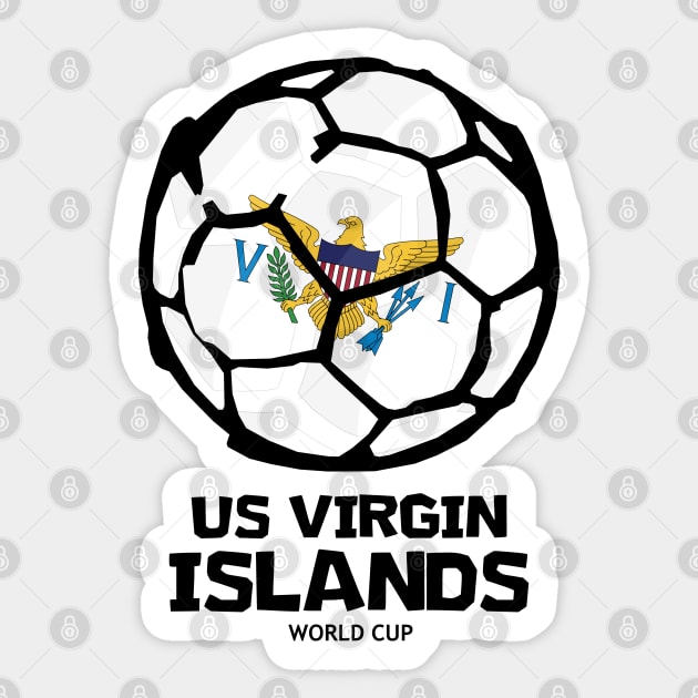 US Virgin Islands Football Country Flag Sticker by KewaleeTee